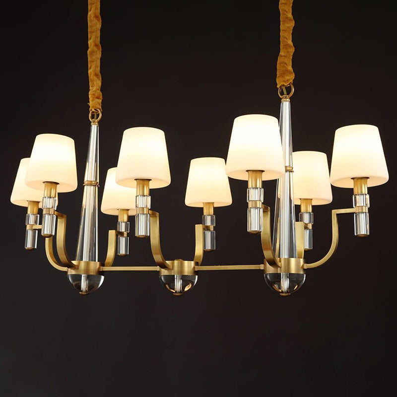 Torch Chandelier 40″L 8 Lights