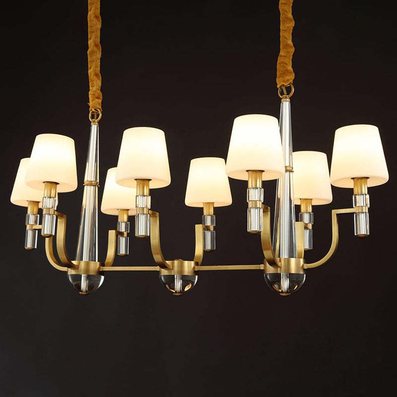 Torch Chandelier 40″L 8 Lights