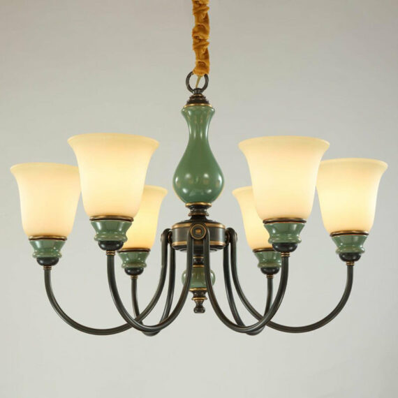 Tumbler Chandelier 28″ 6 Lights