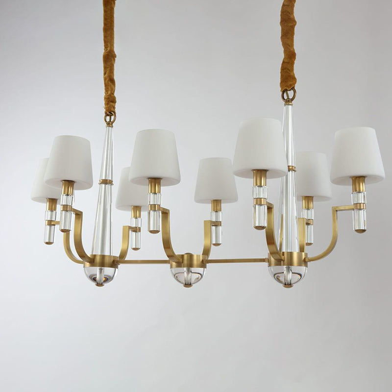 Torch Chandelier 40″L 8 Lights