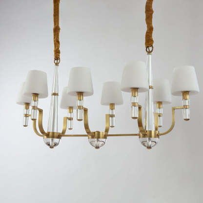 Torch Chandelier 40″L 8 Lights
