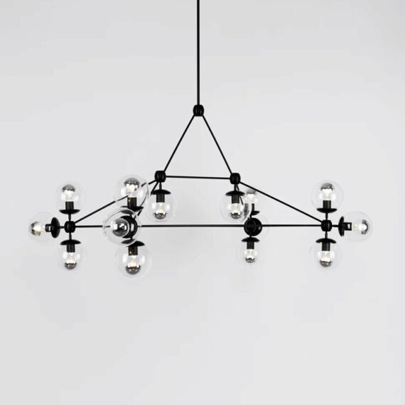 Modo Chandelier – Rectangle, 14 Globes