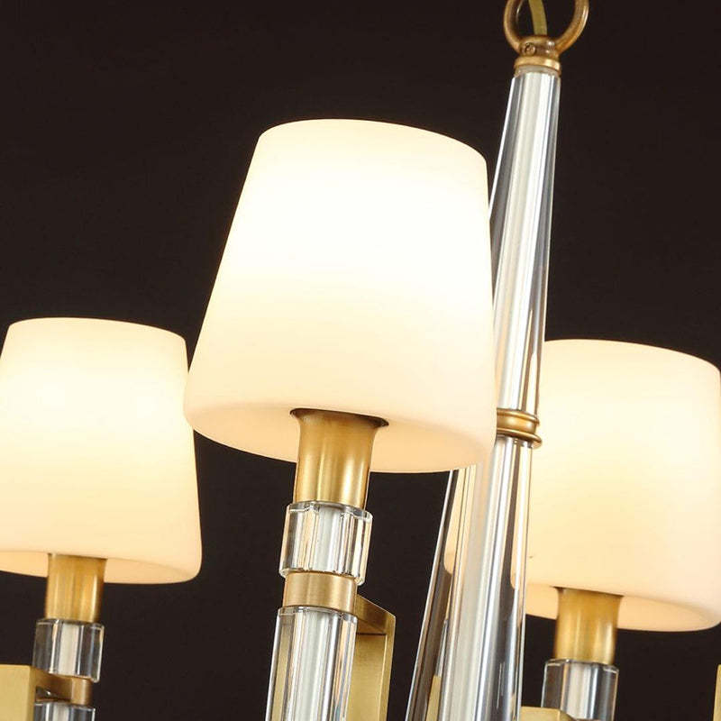 Torch Chandelier 40″L 8 Lights