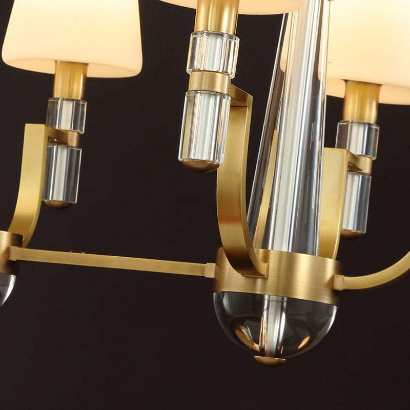 Torch Chandelier 40″L 8 Lights