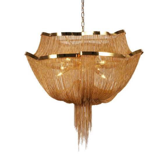 Gold Tassel Aluminum Chain Chandelier Diameter 26″ 35″