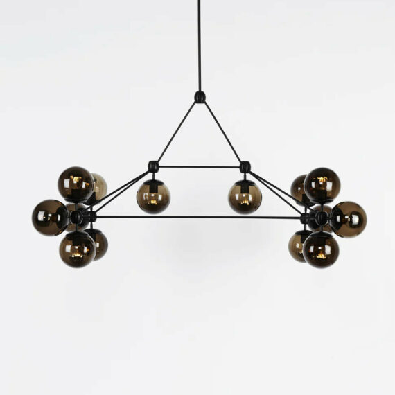 Modo Chandelier – Rectangle, 14 Globes