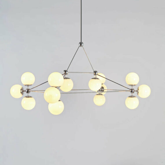 Modo Chandelier – Rectangle, 14 Globes