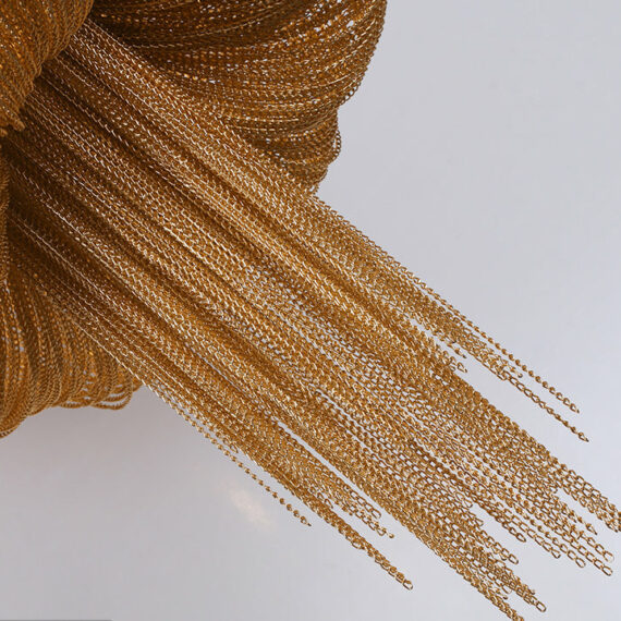 Gold Tassel Aluminum Chain Chandelier Diameter 26″ 35″