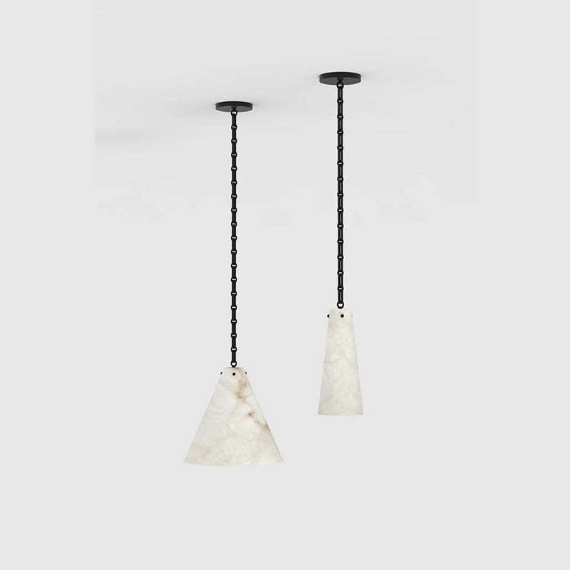 Contemporary Lucca Large Alabaster Pendant Light For Kitchen Island, Living Room