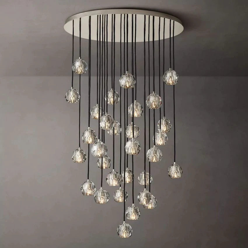 Cell Crystal Round Cluster Chandelier D 40"