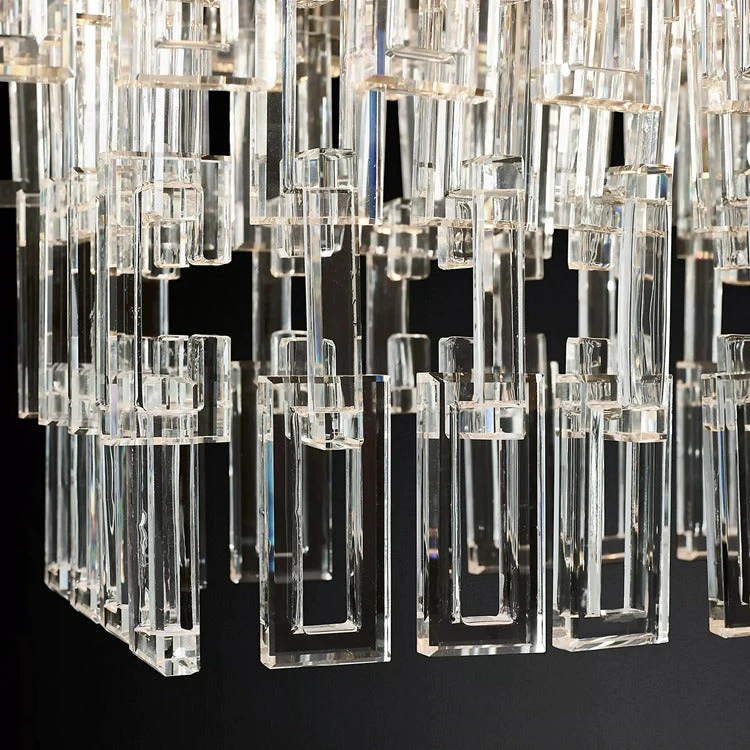 Marignan Modern Crystal Rectangle Chandelier 72"