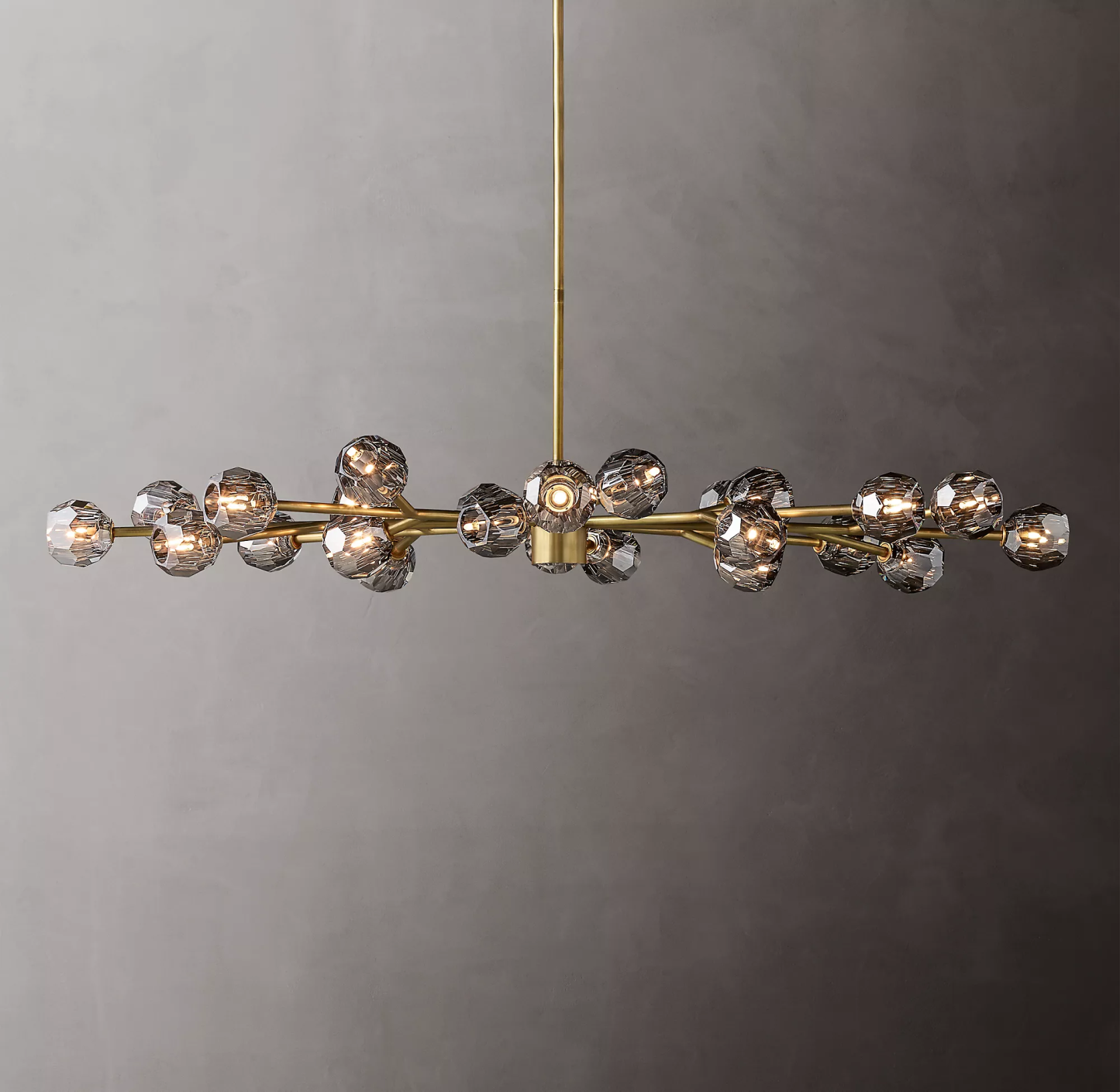 Cell Crystal Smoke Chandelier 72"