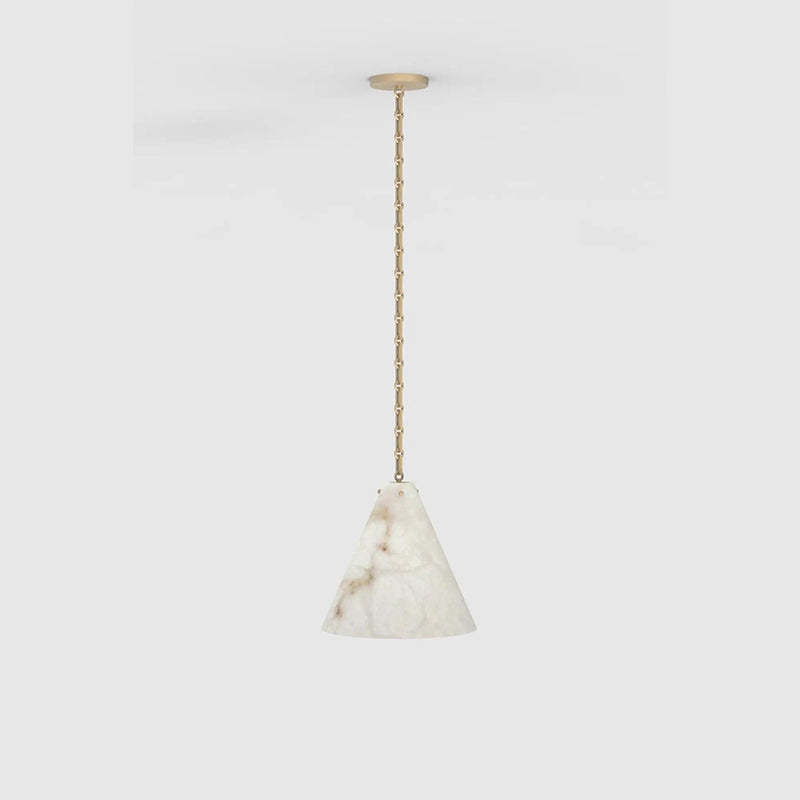 Contemporary Lucca Large Alabaster Pendant Light For Kitchen Island, Living Room