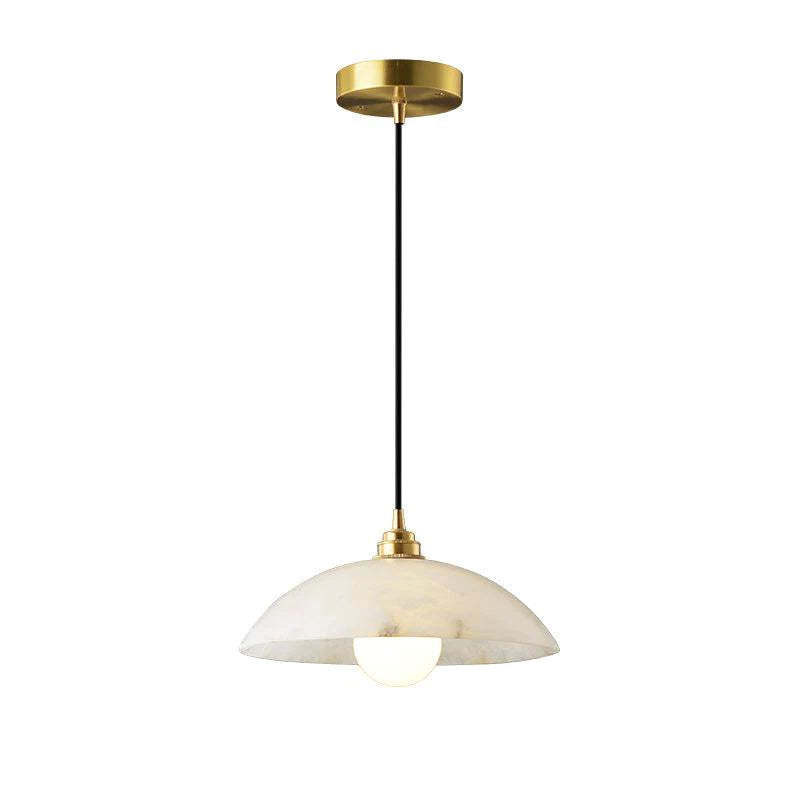 Modern Joni Alabaster Dome Pendant Light For Living Room