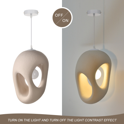 Creative Retro Wabi-Sabi Style Resin Sculpture Pendant Light