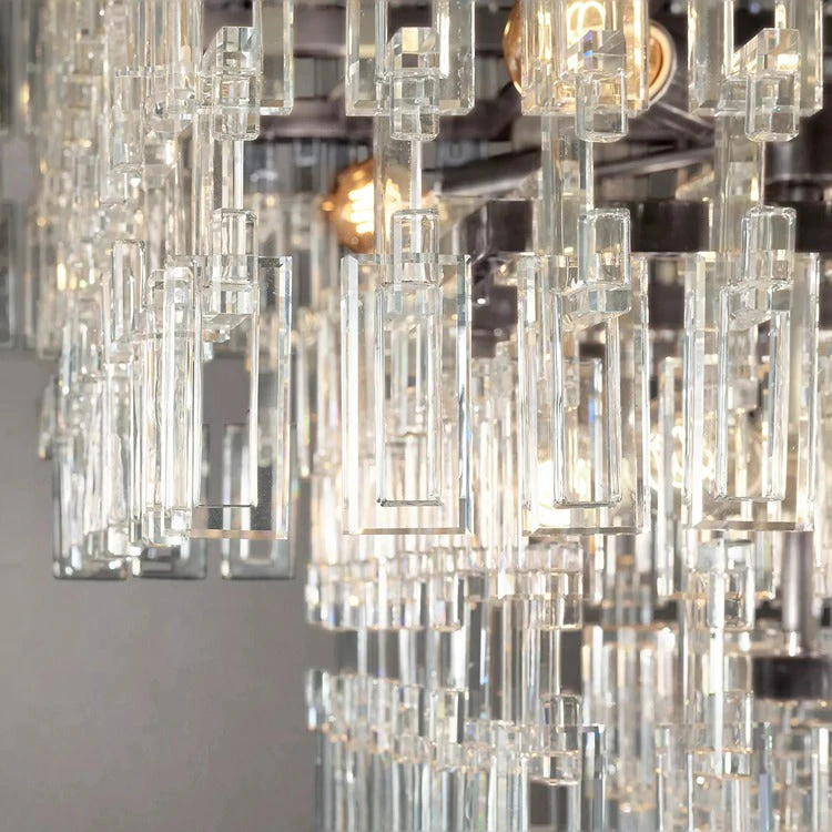 Marignan Modern Crystal Rectangle Chandelier 72"
