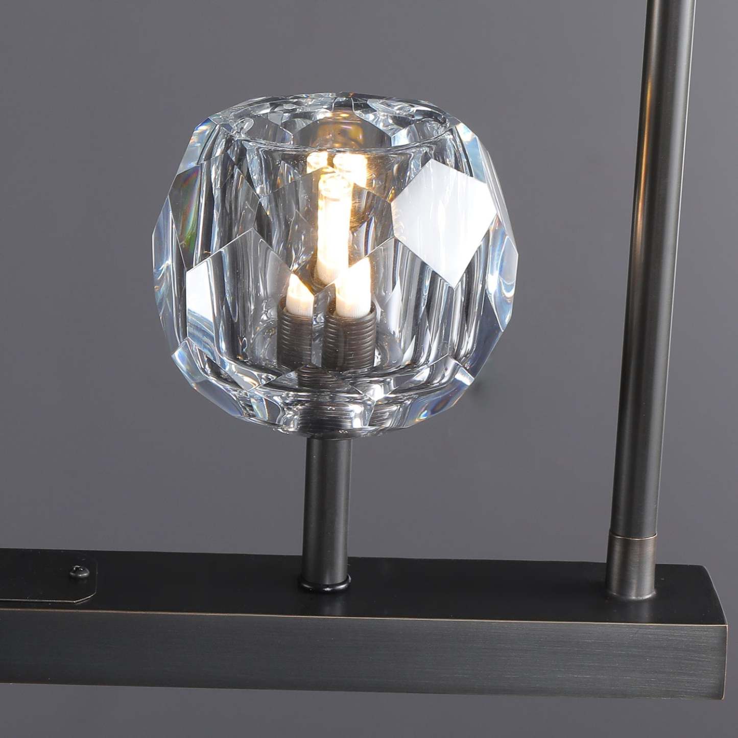 Cell de Glass Ball Linear Chandelier 60"