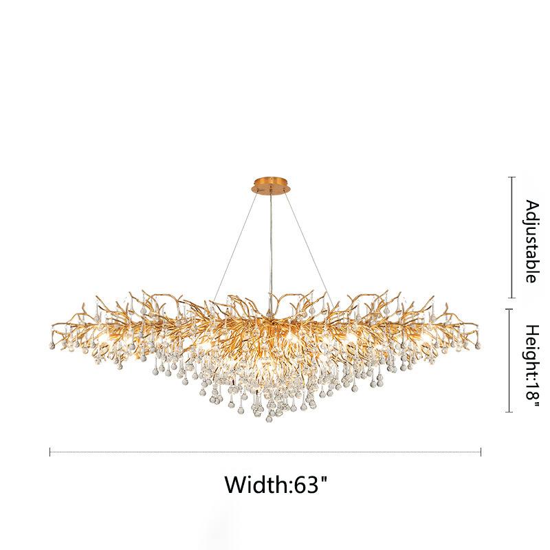 Kala Gold Branch Crystal Chandelier