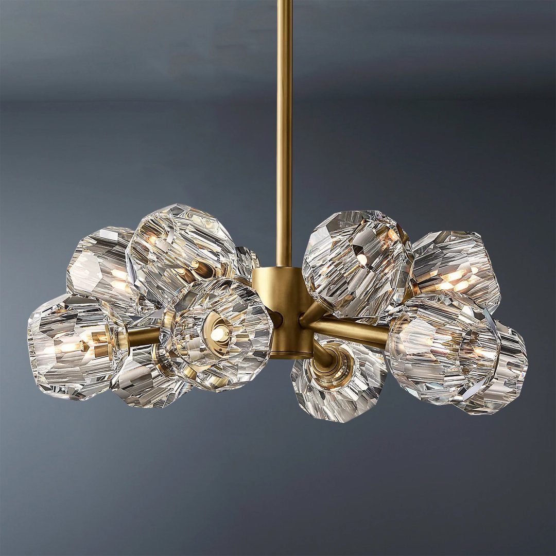 Cell Crystal Ball Clear Chandelier 24"
