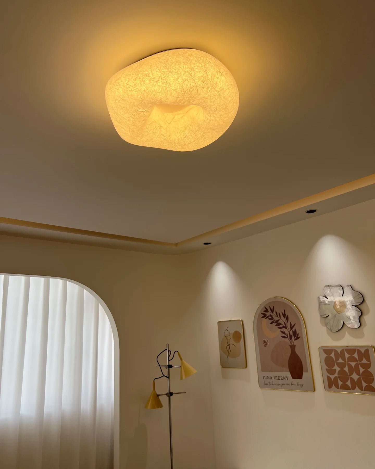 Japandi Silk Flush Mount Ceiling Light-WM1144 – Jucci Light