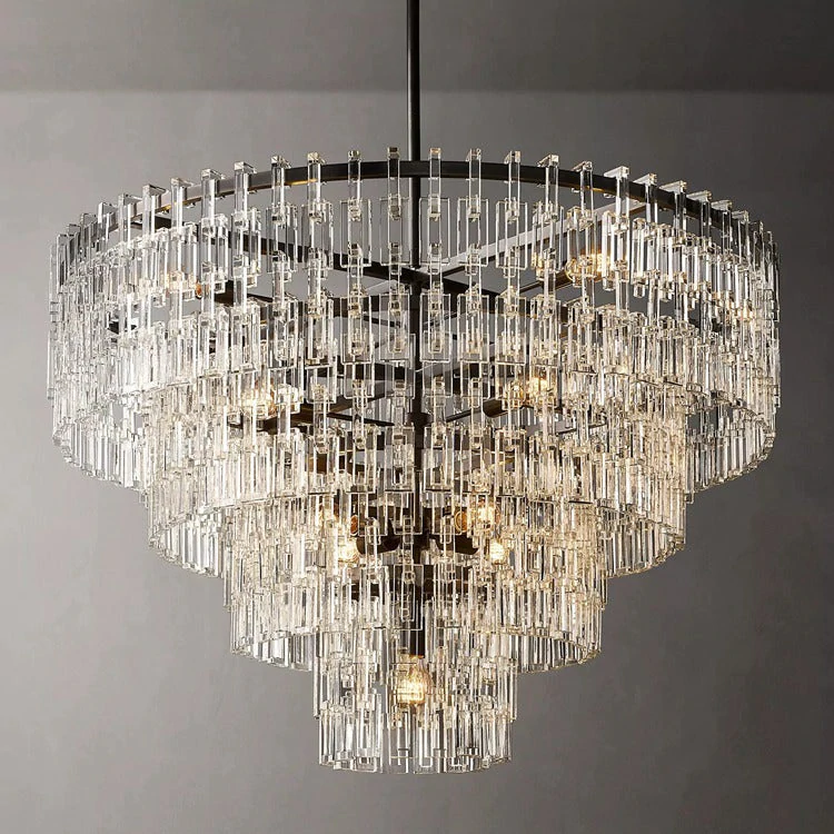 Marignan Modern crystal round chandelier 48"