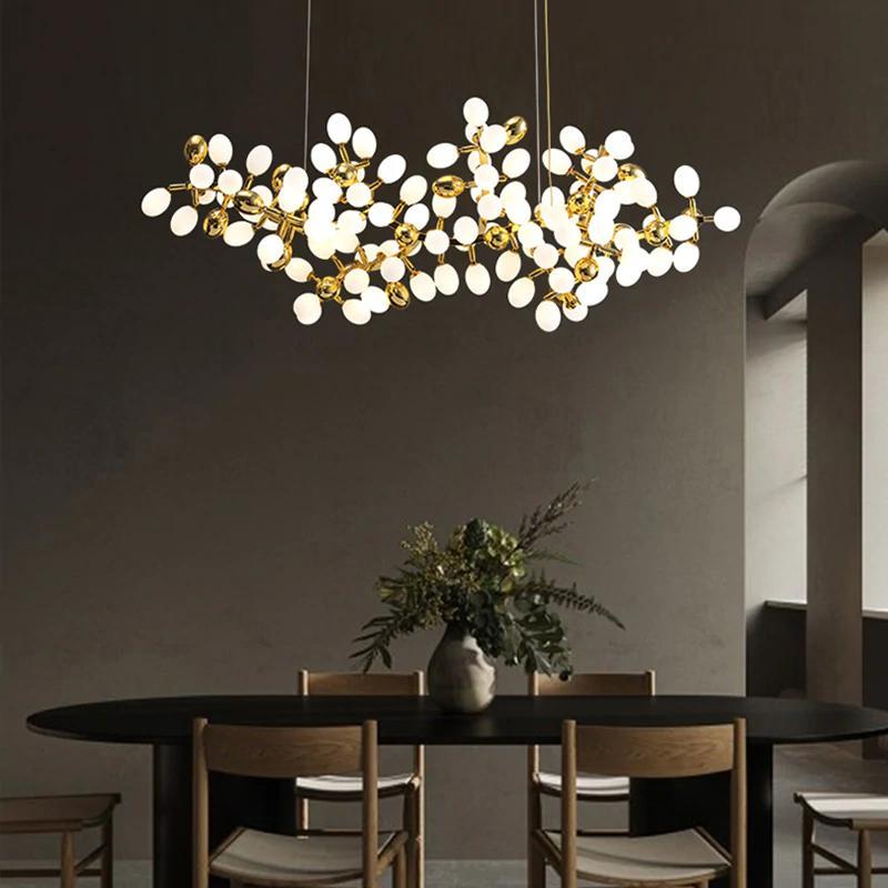Modern Grape Branch Linear Chandelier