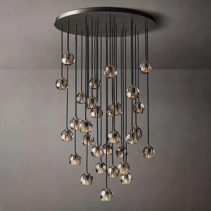 Cell Crystal Round Cluster Chandelier D 40"