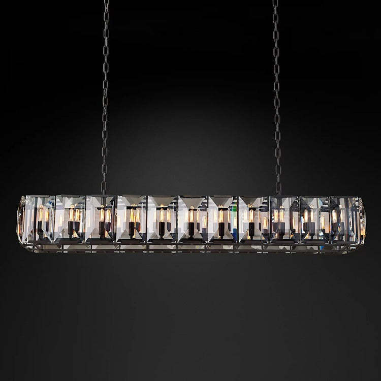 Artistic sense Multicurve Crystal Rectangular Chandelier