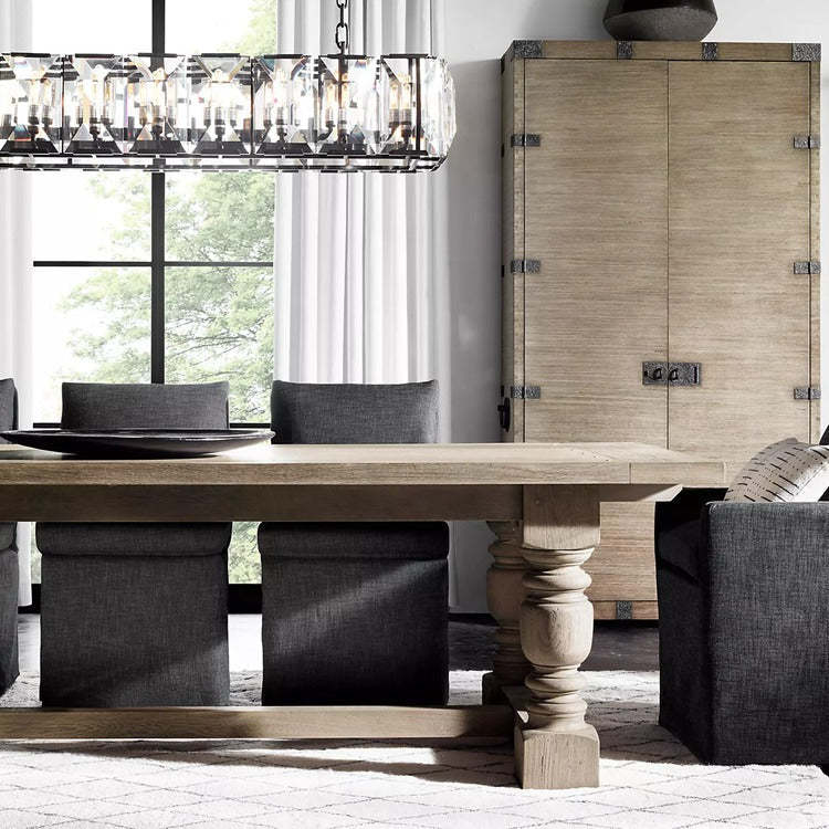 Artistic sense Multicurve Crystal Rectangular Chandelier