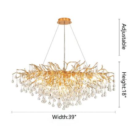 Kala Gold Branch Crystal Chandelier