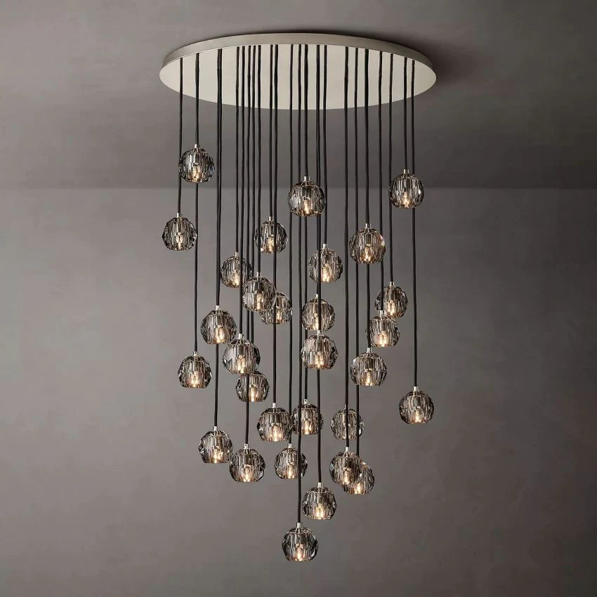 Cell Crystal Round Cluster Chandelier D 40"