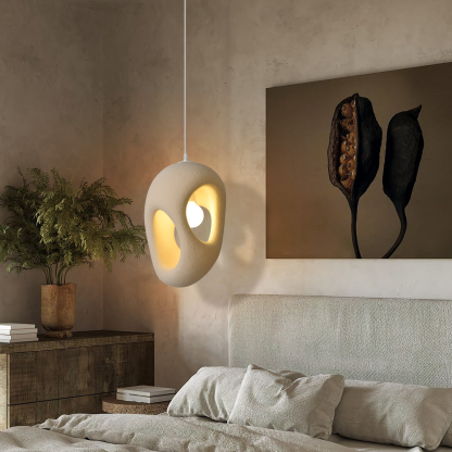 Creative Retro Wabi-Sabi Style Resin Sculpture Pendant Light
