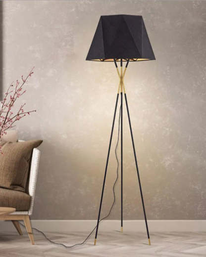 Faceted Tripod Floor Lamp-WM7004