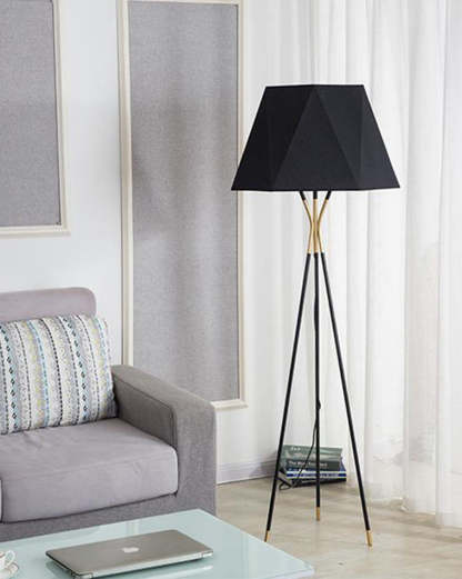 Faceted Tripod Floor Lamp-WM7004