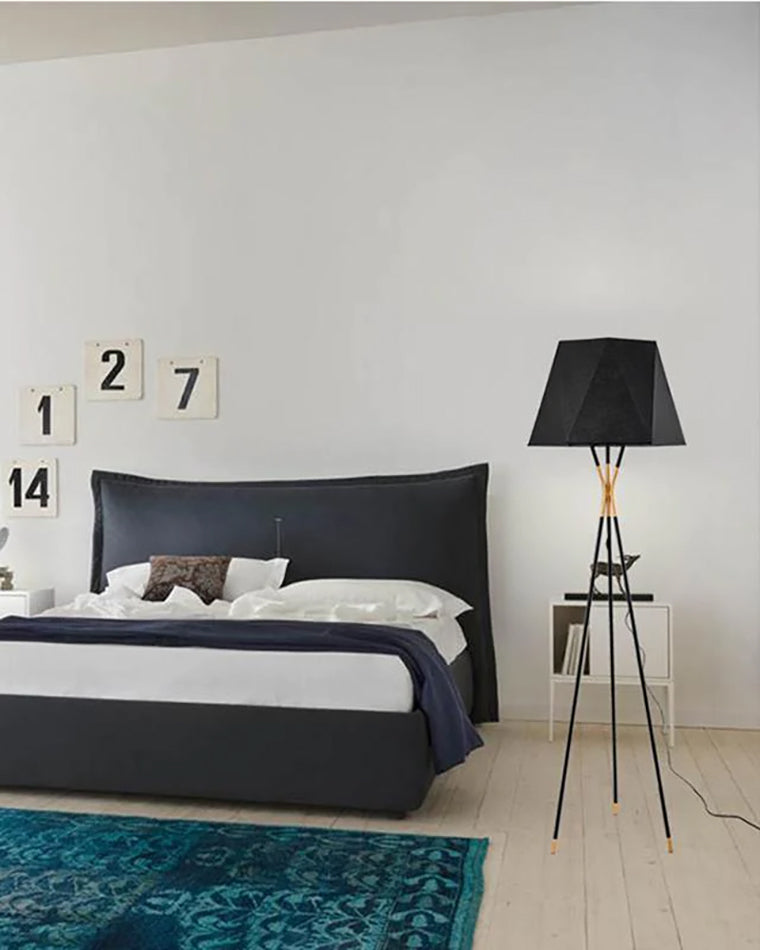 Faceted Tripod Floor Lamp-WM7004