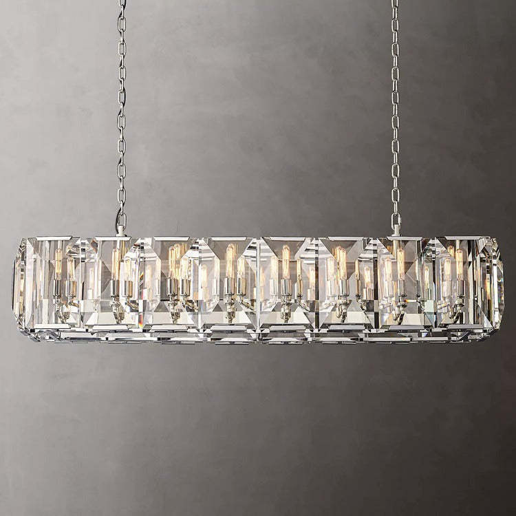 Artistic sense Multicurve Crystal Rectangular Chandelier