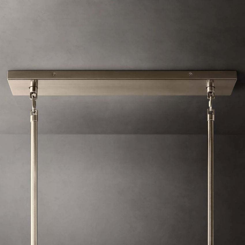 Mia Clear Glass Tiered Rectangular Chandelier