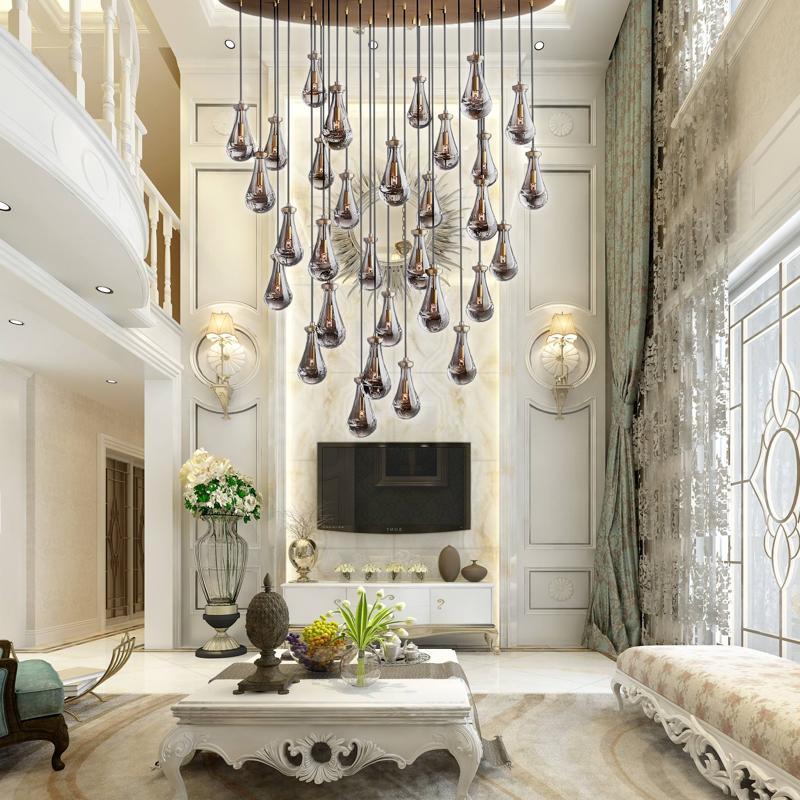 Raindrop Round Chandelier Light D60"