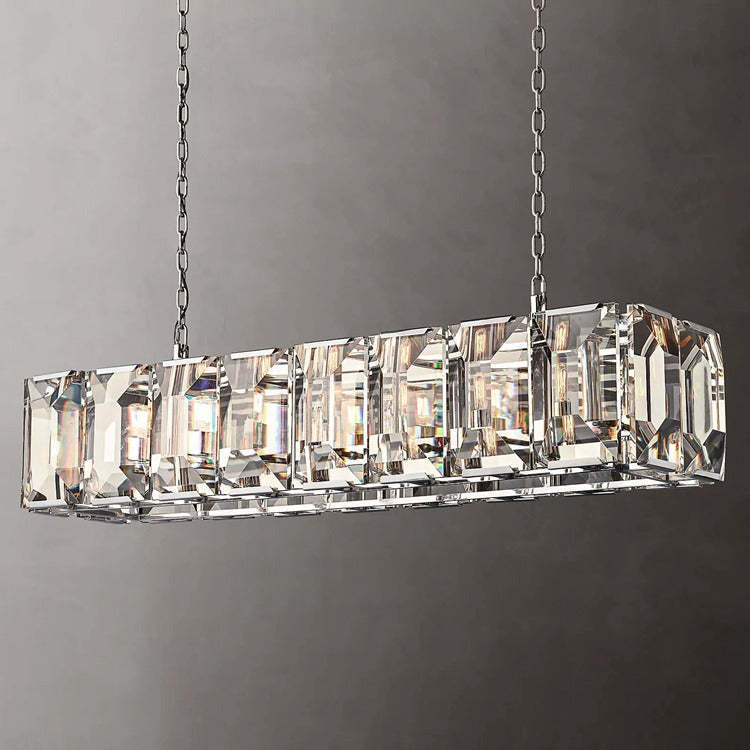 Artistic sense Multicurve Crystal Rectangular Chandelier 55"