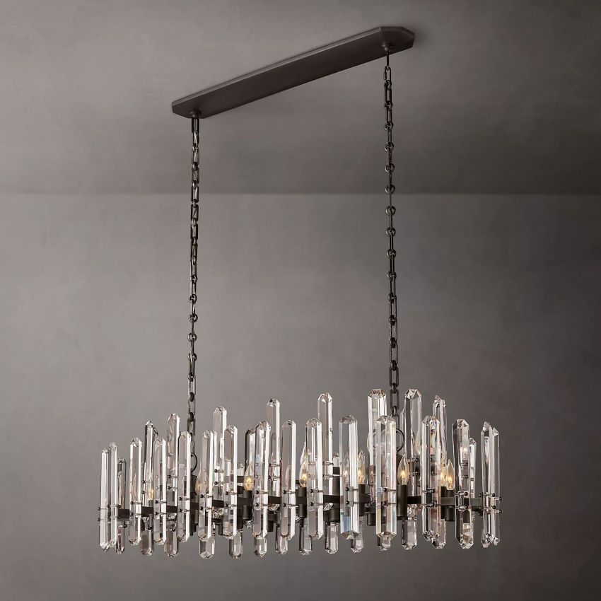Bonnington Crystal Linear Chandelier 54"