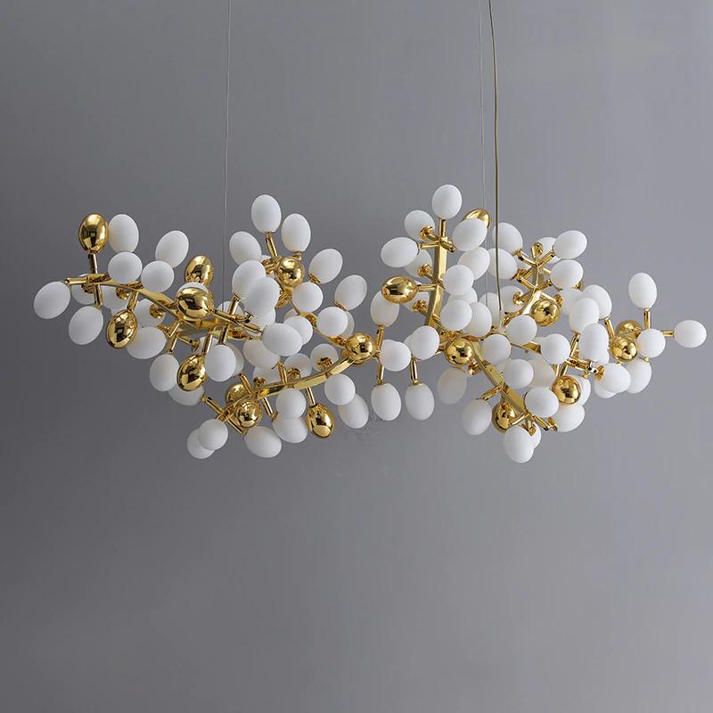 Modern Grape Branch Linear Chandelier