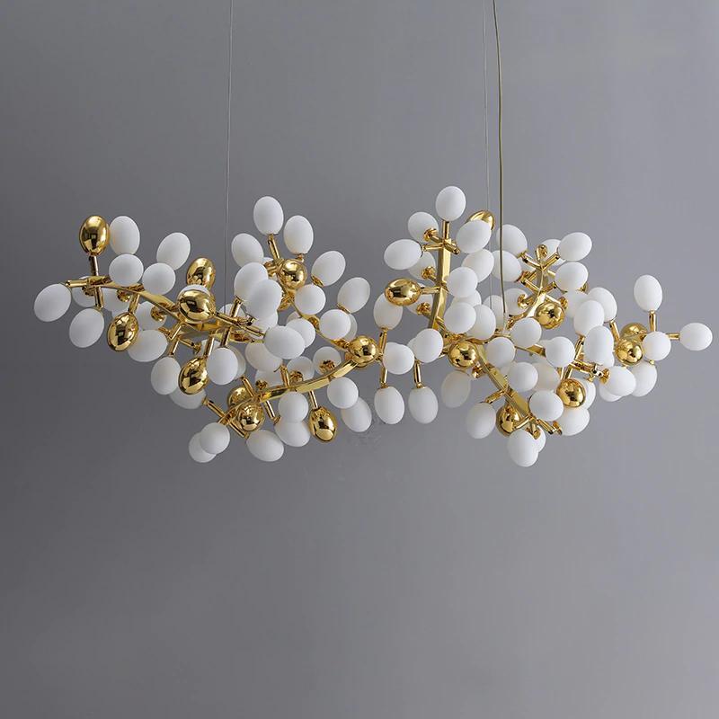 Modern Grape Branch Linear Chandelier