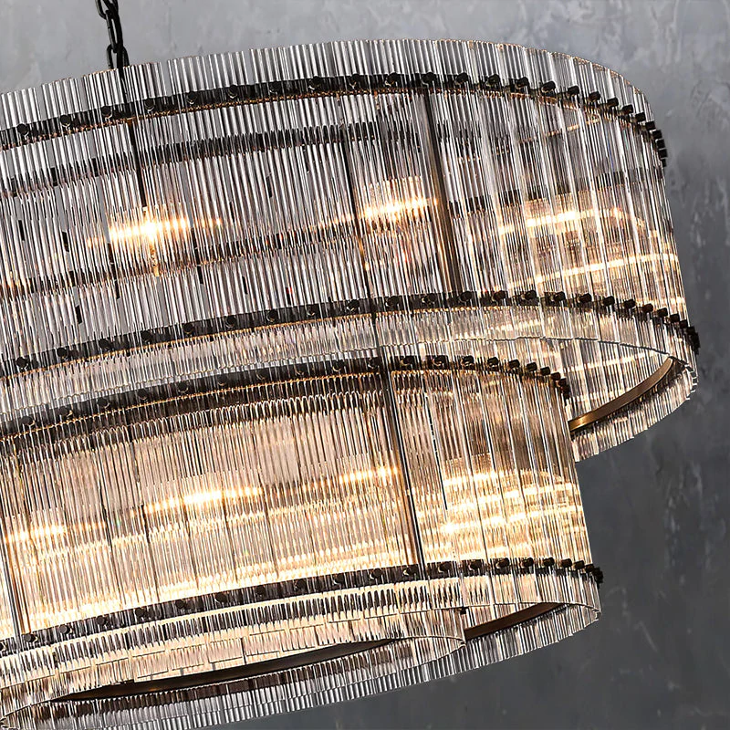 Hen Cbcro Modern 2-Tier Luxury Round Chandelier 60"