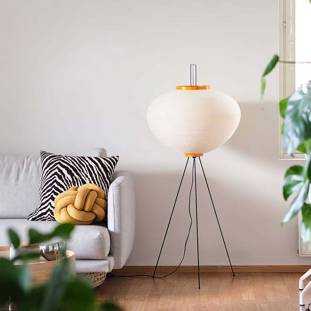 Rice Paper Traditional Floor Lamp