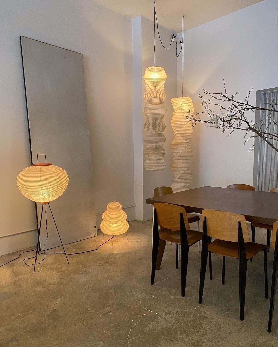 Rice Paper Traditional Floor Lamp