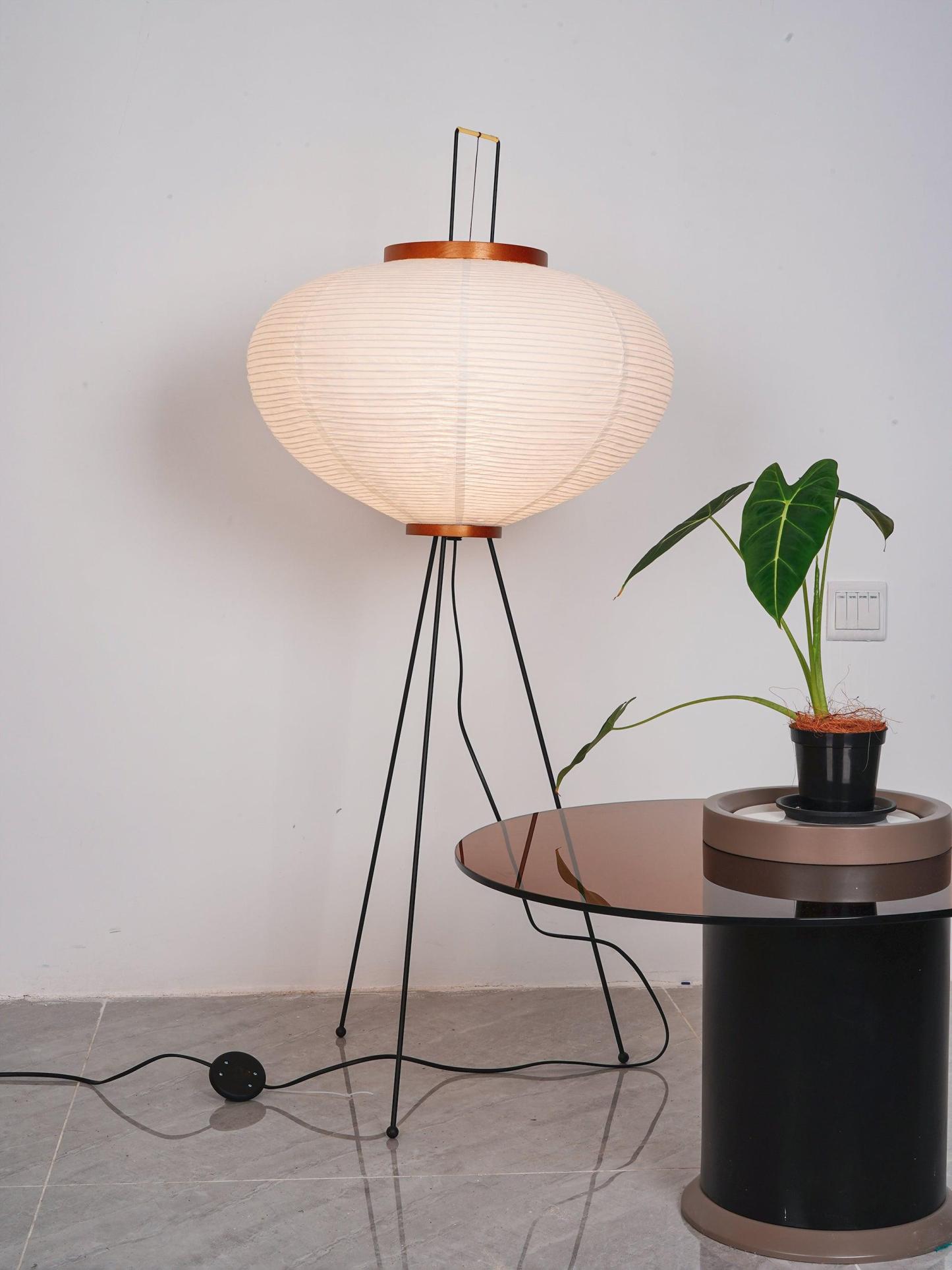 Rice Paper Traditional Floor Lamp
