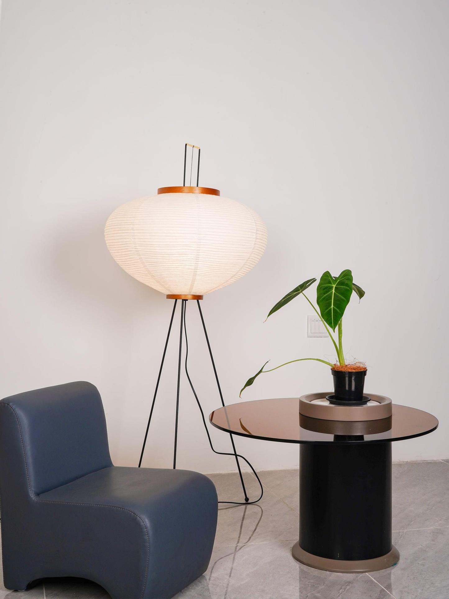 Rice Paper Traditional Floor Lamp