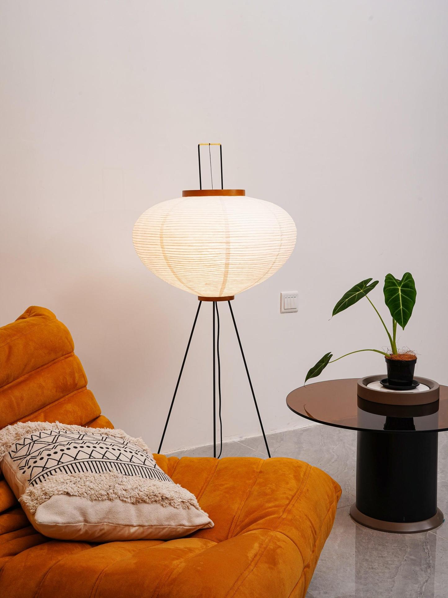 Rice Paper Traditional Floor Lamp