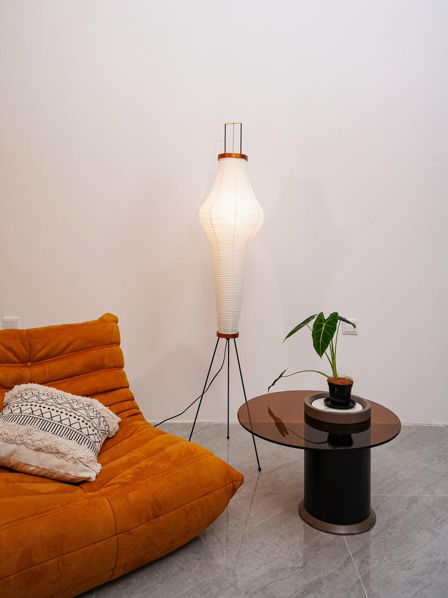 Rice Paper Traditional Floor Lamp
