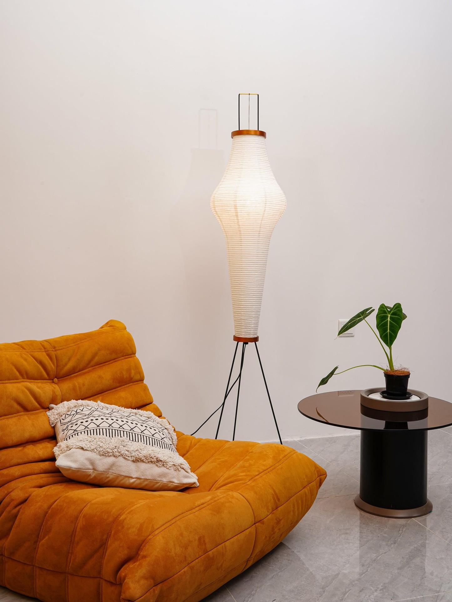 Rice Paper Traditional Floor Lamp